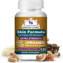 Sciences Cancer Skin Wellness Supplement, USDA Certified Organic Extract Gobe Dopolnilo, Dodatna moč 1500 mg, Visoka moč 40% Beta-glukani, Imunska podpora, Glowing Complexion, 120 Kapsule