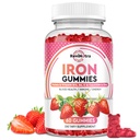Železo Gumies - s kalcij, cink, Folat & Vitamin B12, C,B6 za odrasle & otroke - Blood Builder & Energy Support for Iron Deficiency, Anemija, Vegan - 60 Gummies