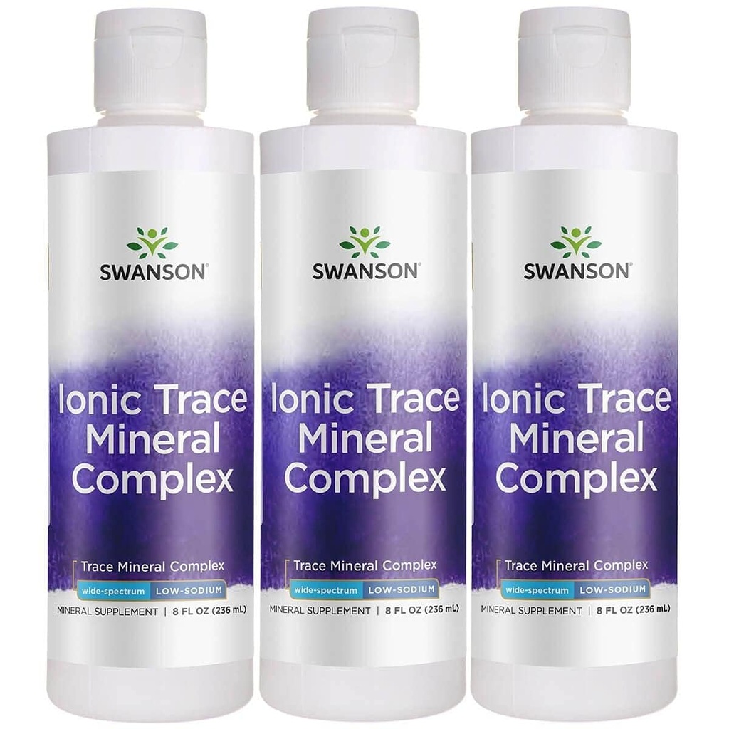 Swanson Concentrace Trace Mineralne kapljice 8oz-Celoten mineralni kompleks za energijo, hidracijo, in elektrolitsko ravnovesje več kot 72 Visoka absorpcijska ionske minerale, kot so magnezij, kalij, kalcij (3 pakiranje)