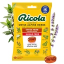 Ricola Sugar Free Swiss Herb Kašelj Kapljice, 19 grof, Cough Supressant & Treat Releading Kapljice z naravno izvorno Mentol, Prijetno Okus za kašelj in grlo draženje Symptom Relief