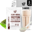 Ekološki veganski protein v prahu – na rastlinah temelječi proteini, brez glutena, brez GSO, 20g beljakovin na serviranje, super za napitke in stresanje (Vanilla, pakiranje po 8)