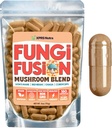 XPRS Nutra Fungi Mešanica fuzijskih gob Kapsule - 180 Štetje (90 dnevna dobava) Premium mešanica levov Mane, Reishi, Chaga, Cordyceps Kapsule za podporo duševne jasnosti, Kognicija, energije in imunitete