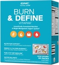 GNC Total Lean Burn in Definite VitaPak Program za moške in ženske, 5-v-1 paket za energijo, upravljanje teže, Calorie Burn, Imunsko zdravje, Water Balance, 30 Servings