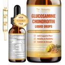 Glukozamin Chondroitin MSM tekoče kapljice FSA-HSA - Skupna podpora dodatek za mobilnost, Fleksibilnost in kosti Chondroitin Sulfate dodatek Kurkurja, Quercetin, Bromelain, MSM Oil 2 FL.OZ