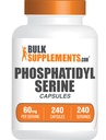 BulkSupplements.com Fosfatidilserin Kapsule - fosfatidilserin dodatek, Izdelan iz soje, za spomin in fokus - Gluten brez, 1 Kapsula na serviranje, 240 Kapsule (paket po 1)