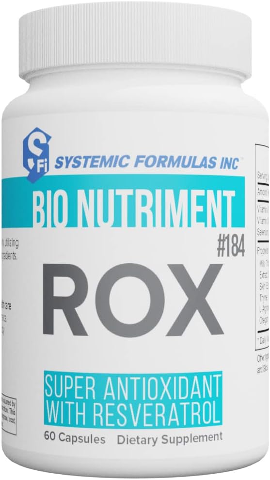 Sistemske formule ROX Super Antioksidant z Resveratrol 60 kapsulami # 1884. Super antioksidant Formula