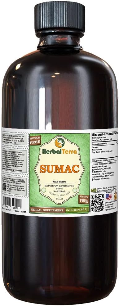 Suma (Pfaffia paniculata) Glicerit, posušene korenine brez alkohola Tekoči ekstrakt (Brand Name: HerbalTerra, Proudly Made in USA) 32 fl.oz (0,95 l)