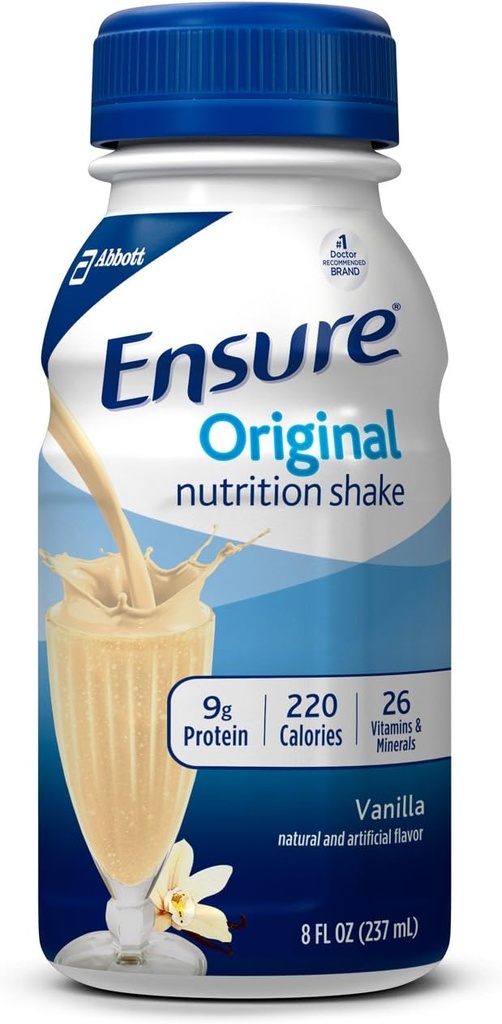 Zagotovite Original Nutrition Shake z 9g beljakovin, obrok nadomestek Shake, Vanilla, 8 Fl Oz (Pack of 16)
