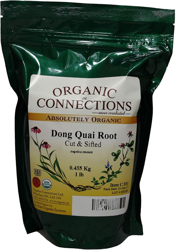 Dong Quai Korenina, rezana in siva, organska (1 lb)