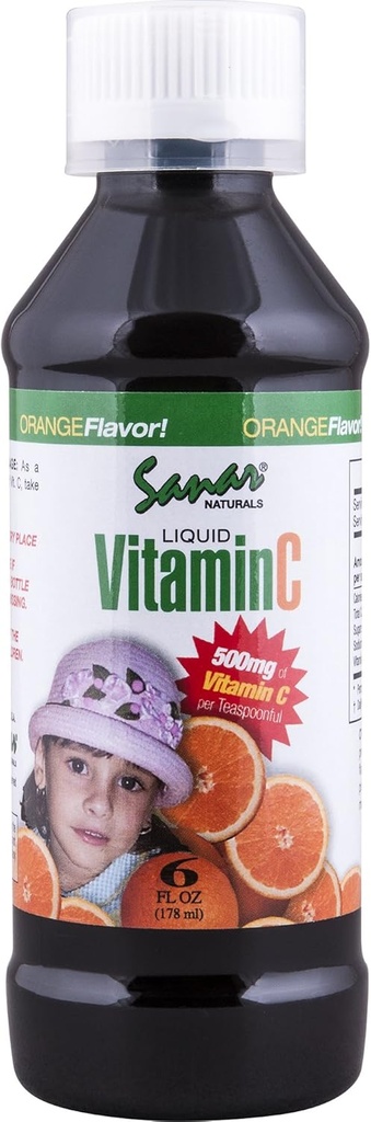 Tekoči vitamin C, 6 fl oz-Imunska podpora, Vitamin C Tekoči, Gluten-free, Brez alergena, Non-GMO