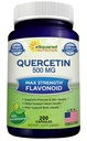aSquared Nutrition Quercetin 500mg dodatek - 200 Kapsule - Quercetin Dihidrat za podporo kardiovaskularnega zdravja - Max Strength Powder Complex tablete za pomoč pri izboljšanju imunskega odziva