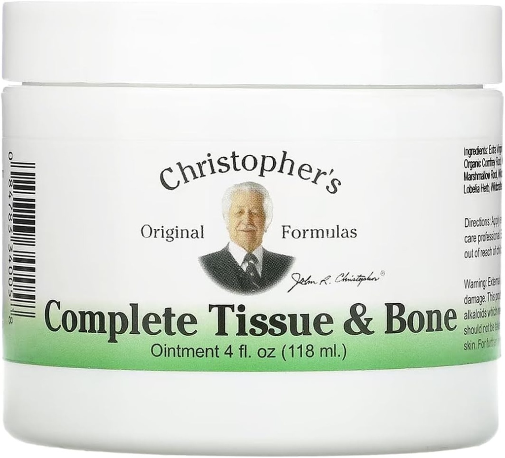 Christopher's Original Formulas Complete Tsue & Bone Mazilo, zeliščni topik za podporo mišic in sklepov, 4 fl oz