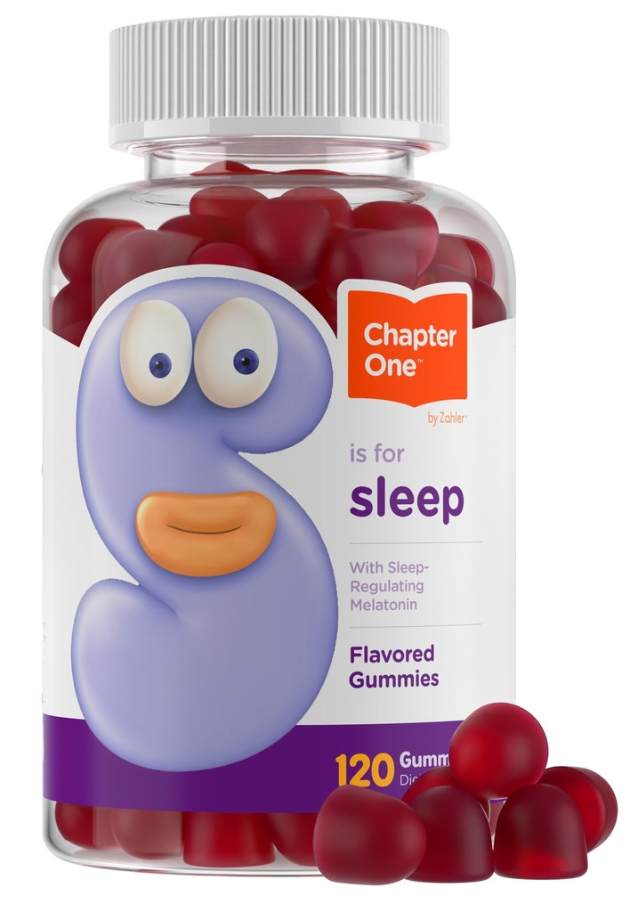 Zahler - poglavje One Sleep Melatonin Gumies za otroke in odrasle (120 arome Gummies) - 2,5 mg, Kosher, naravna podpora za spanje