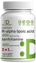 DEAL DOPOLNILO R Alpha lipoična kislina 600mg z benfotiaminom 300mg na serviranje, 120 Veggie kapsule – 200mg R-ALA na kapsulo – Antioksidant dodatek za energijo in živčevje