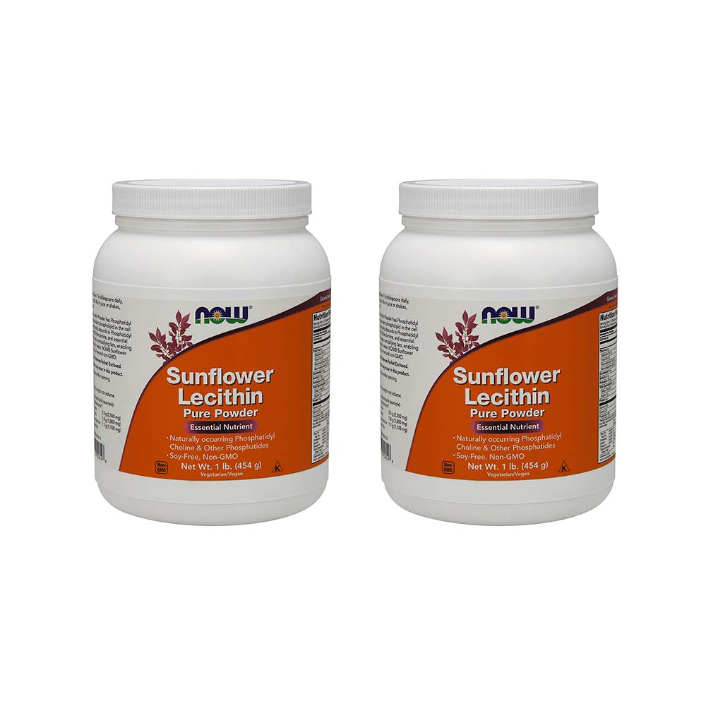 Zdaj hrana zdaj hrana, (2 paket) sončnični lecitin, čisti prašek, 1 lb (454 g)