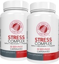 Silver Fern Stress Complex dodatek - s kofeinom - spanje, skrbi, Mood & More - z Saffron dopolnila, L-Theanine dodatek, in Myo-inositol - Naravni stres Relief dodatek (Pack o 2)