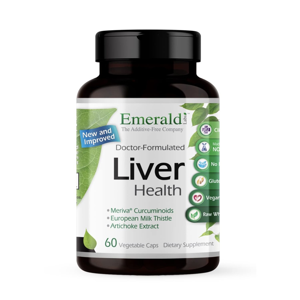 EMERALD LABS Liver Health - Liver Support Supplement with European Milk Thistle Extract - Supports Healthy Immune System, Energy Levels & Gallbladder* - 60 Vegetable Capsules (30-Day Supply)