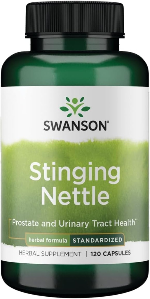 Swanson Stinging Nettles - Herbal Supplement Prostata Health & urinary Tract Support - naravna formula, ki podpira zdravje dihal in tekočine - (120 kapsul)