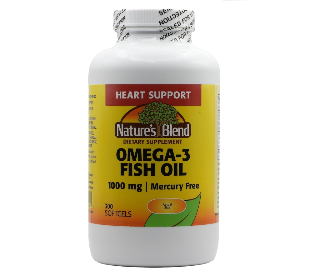 Narava mešanica Omega-3 ribje olje, 1000 mg 300 Softgels