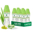 Aloe vera sok (Z okusom grape) z večjimi kosi čiste aloje pulpe (6 paketov) Rastlinski sok je odličen za hidracijo in vsebuje veliko alojo. Zdrav je za odrasle in otroke.