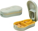 Svetlo zelene majhne tablete Cutter Spliter s centralno napravo za majhne in majhne tablete, cuts vitamini tablete, Prenosni Exquisite tablete Crusher za žepki