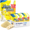 Nana Kosmiči 100% Pure Banana Kosmiči Medical Food Powder - zmanjšanje vnosa maščob in naravna Remedy za drisko in srce opekline - Great vir beljakovin in fiber (25 eno-srečnih paketov)