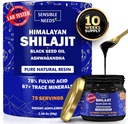 Čisti himalajski shilajit organski resin dodatek, Shilajit za moške in ženske s črnim oljem in Ashwagandha, energija, imuniteta, 78% Fulvic kislina, 87+ Trace Minerals, 400mg