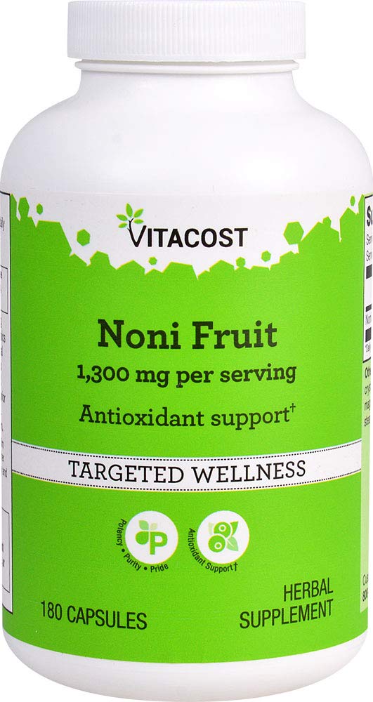 Vitacost Noni Fruit -- 1.300 mg na odmerek - 180 kapsul