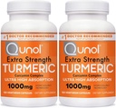 Qunol Kurkumin Kapsule, 1000 mg Dodatna moč, Patented Hydro-Soluble Tehnologija, Alternative za kurkumin s črno papriko, 240 Veggie Kapsule