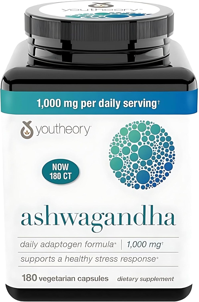 Generični Ashwagandha Supplement Organic KSM-66 Ashwagandha Vegetarian dodatek 180 Kapsule, 1000mg na dnevno strežbo, Pomoč Podpora zdravo obvladovanje stresa Odziv, Počisti