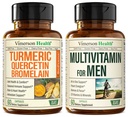 Quercetin z bromelainom in kurkuminom in popolnim multivitaminom za moške