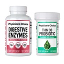 Izpit zdravnika - Beat Bloat + podpora za upravljanje teže paket: Prebavne encime 180ct + tanko 30 probiotik 60ct - vrednost paket