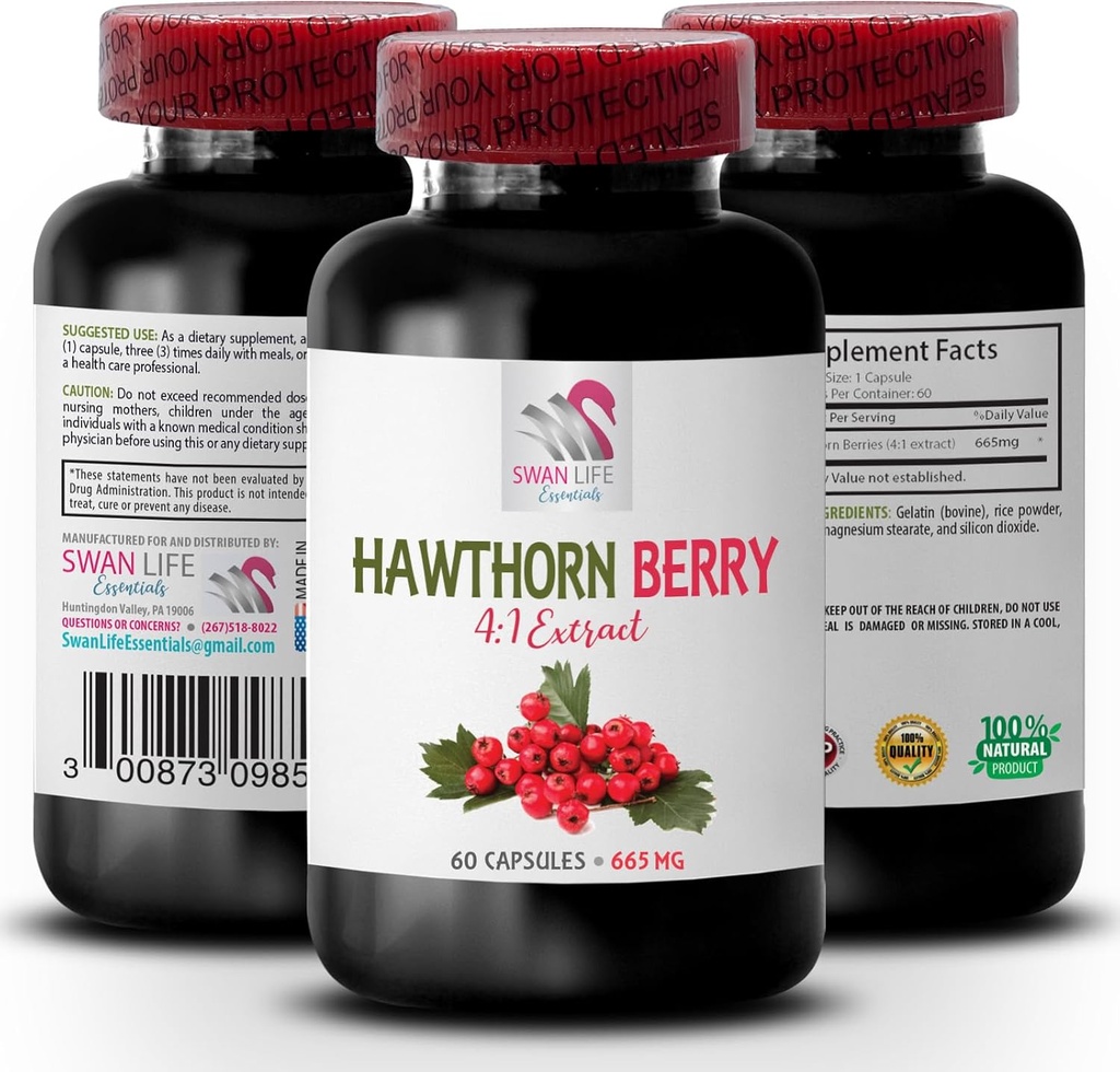 antioksidant dodatek za ženske - HAWTHORN BERRIES EXTRACT - dodatek izvlečka hawthorn, dodatek iz jagod, antioksidant jagode, energija iz divje jagode, tablete energije iz hawthorn za žensko 1 Bot 60 kapsule