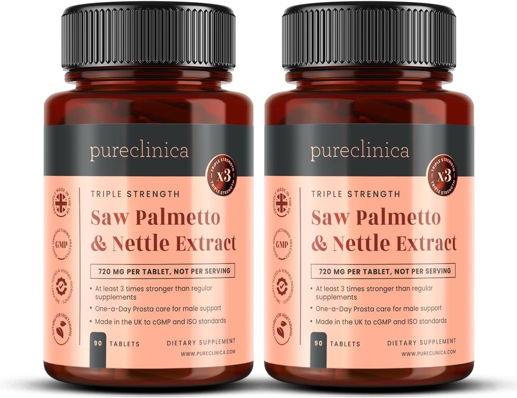 2-Pack Triple Strength Saw Palmetto & Nettle Root – 180 Tablete 