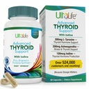 Daily Thyroid Boost Advanced Formula z Jodine Ashwagandha Vitamin B12 Cink in selen za energetsko presnovo in fokus 60 kapsul