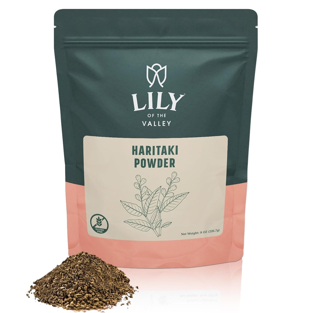 Lily of the Valley Haritaki Powder - Terminalia Chebula - Izvira iz Indije - An Ayurvedic Herb - 100% Natural &No Dodano konzervans - Vegan & Gluten-free (8oz, 226g)- Paket maj Vary