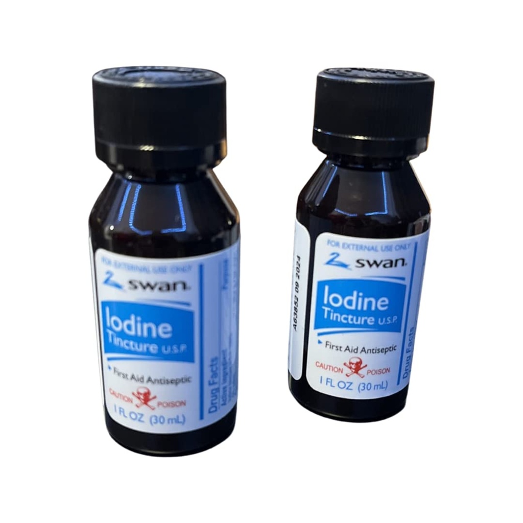 Labod Jodine Tinkture prva pomoč Antiseptik 2% jodine USP, 1 Oz steklenička, 2,4 ali 6 pakiranje (6)