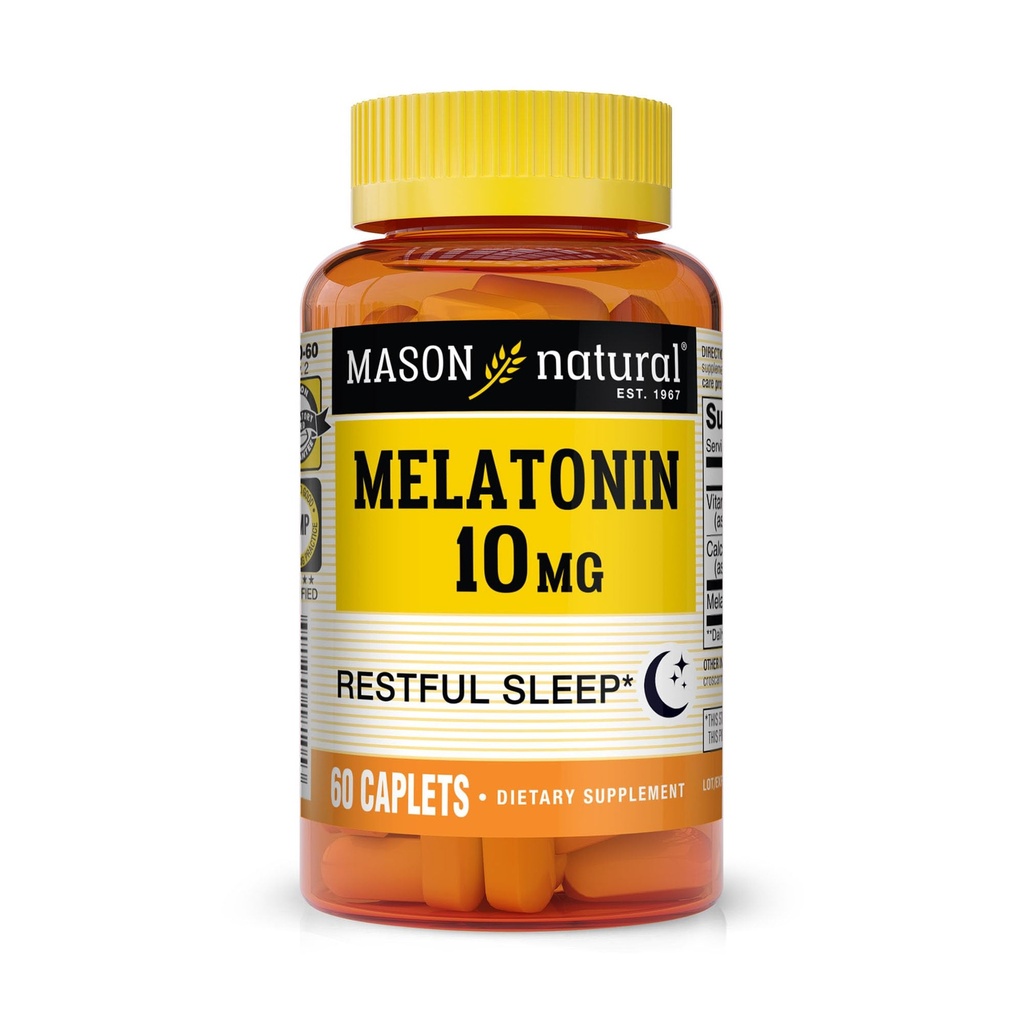 MASON NARAVNI melatonin 3 mg z B6 & kalcij, naravna pomoč za spanje, podpira mirno spanje, 60 tablet