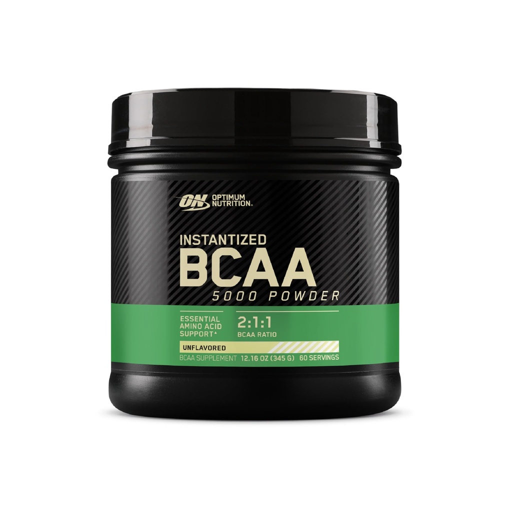 Optimum Nutrition Instantized BCAA prašek, brez arome, Keto prijazno razvejana veriga Esencialne aminokisline v prahu, 5000mg, 60 Serving (Packaging May Vary)