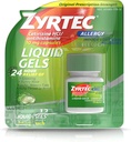 Zyrtec 24 ur Notranji in zunanji alergija Tekoči geli, Antihistaminiki Kapsule s cetirizin hidroklorid za All-Day Alergy Relief, 12 ct (paka po 2)