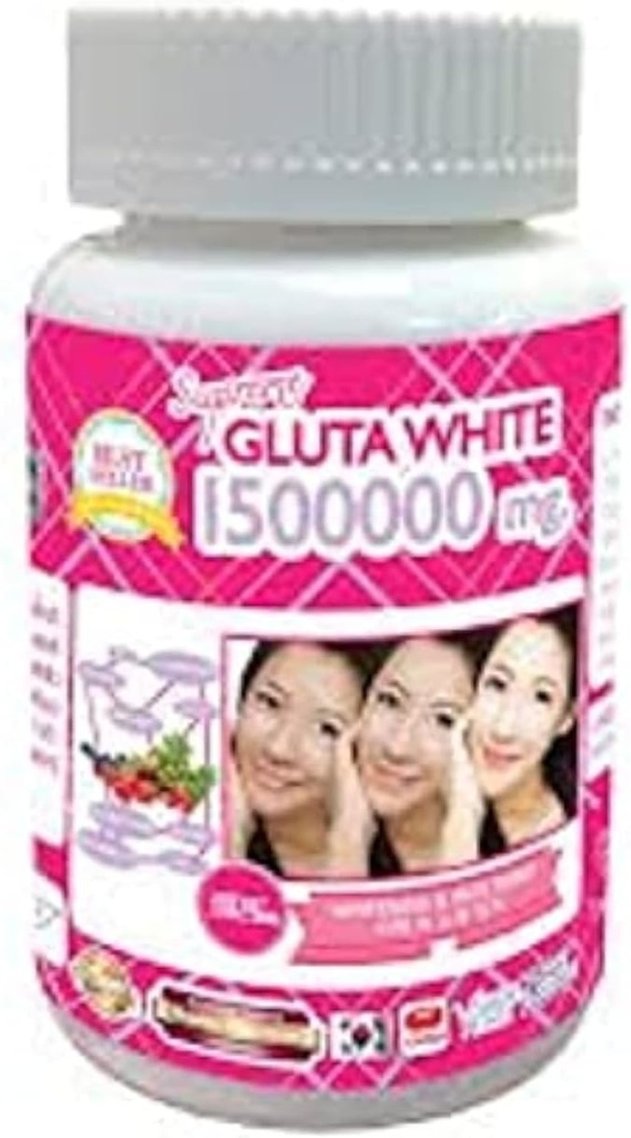1 Steklenica X 30 Softgels Vrhunska Gluta Bela 1500000mg. Super beljenje glutatione Anti - Staranje. (Supreme Whitening Skin Boost up Kolagen Odstrani temno točko in Scar tesen pore zdravo kožo in lase)