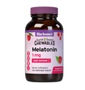 Bluebonnet Nutrition EarthSweet Melatonin 1 mg Hitro ukrepanje hitro raztapljanje nočnega časa Sprostitev in mirno spanje podpora - Pomoč za spanje - Gluten-free, Vegan - Raspberry Flavor - 120 Žvečljive tablete
