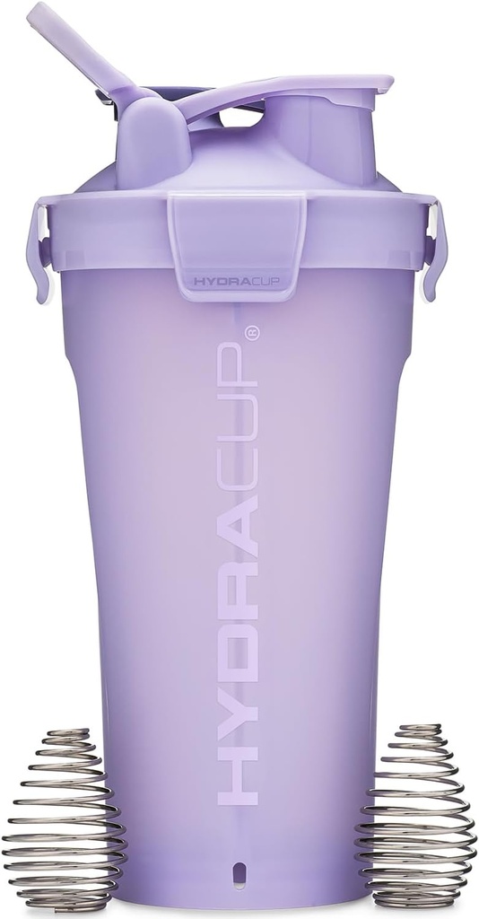 Hydra Cup DualShaker Pro 32 oz Shaker plastenka za stresanje beljakovin, Shaker Cup w/Handle & Ball Blender Whiski, Dual Mixing Shaker Steklenica s shranjevanjem, 2 v 1, za potovanje, da gredo, BPA brezplačno (Purple)
