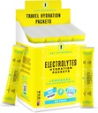 KLJUČNI HRANILCI Multivitaminski elektrolitski hidracijski paketi - osvežitev limonade Post Workout in recovery 40 Pack - Brez sladkorja, brez kalorij - potovalna hidracija prašek