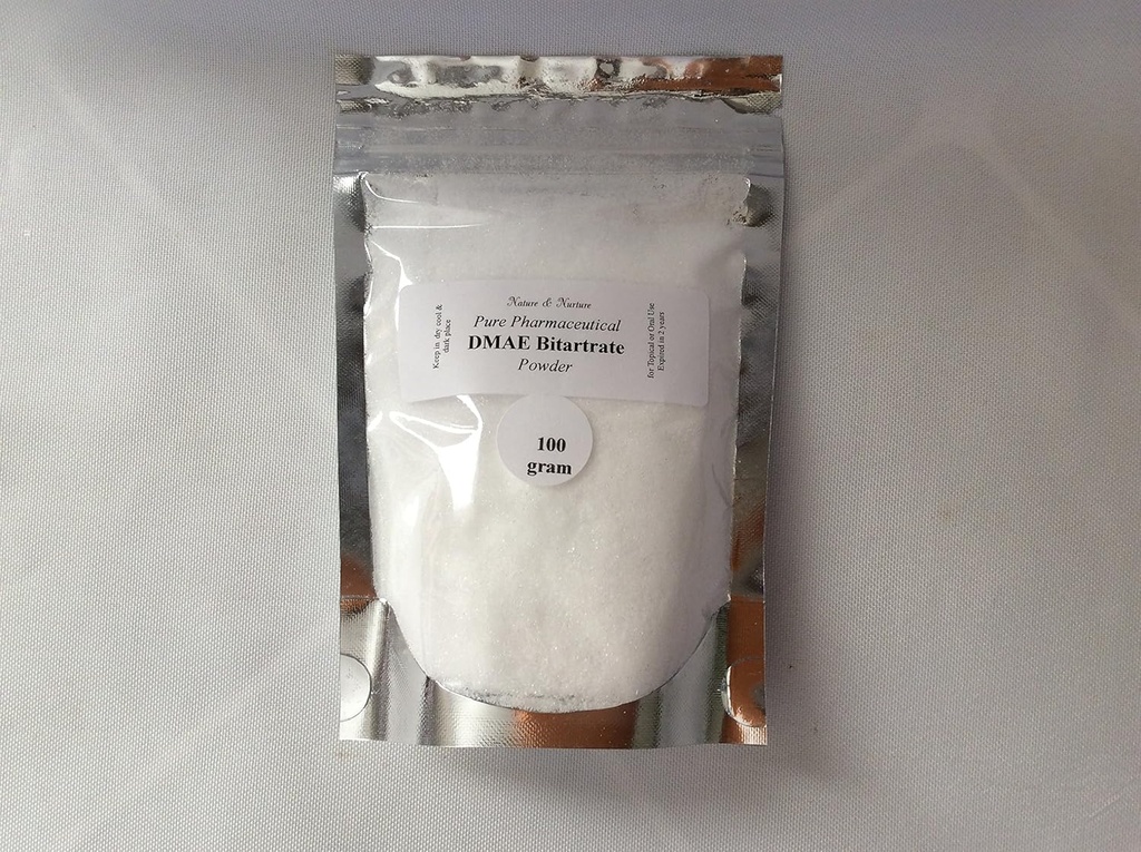 DMAE bitartrat v prahu: Pure(100 gramov) Koža tesnjenje, guba zmanjšanje vrhnjega/oral