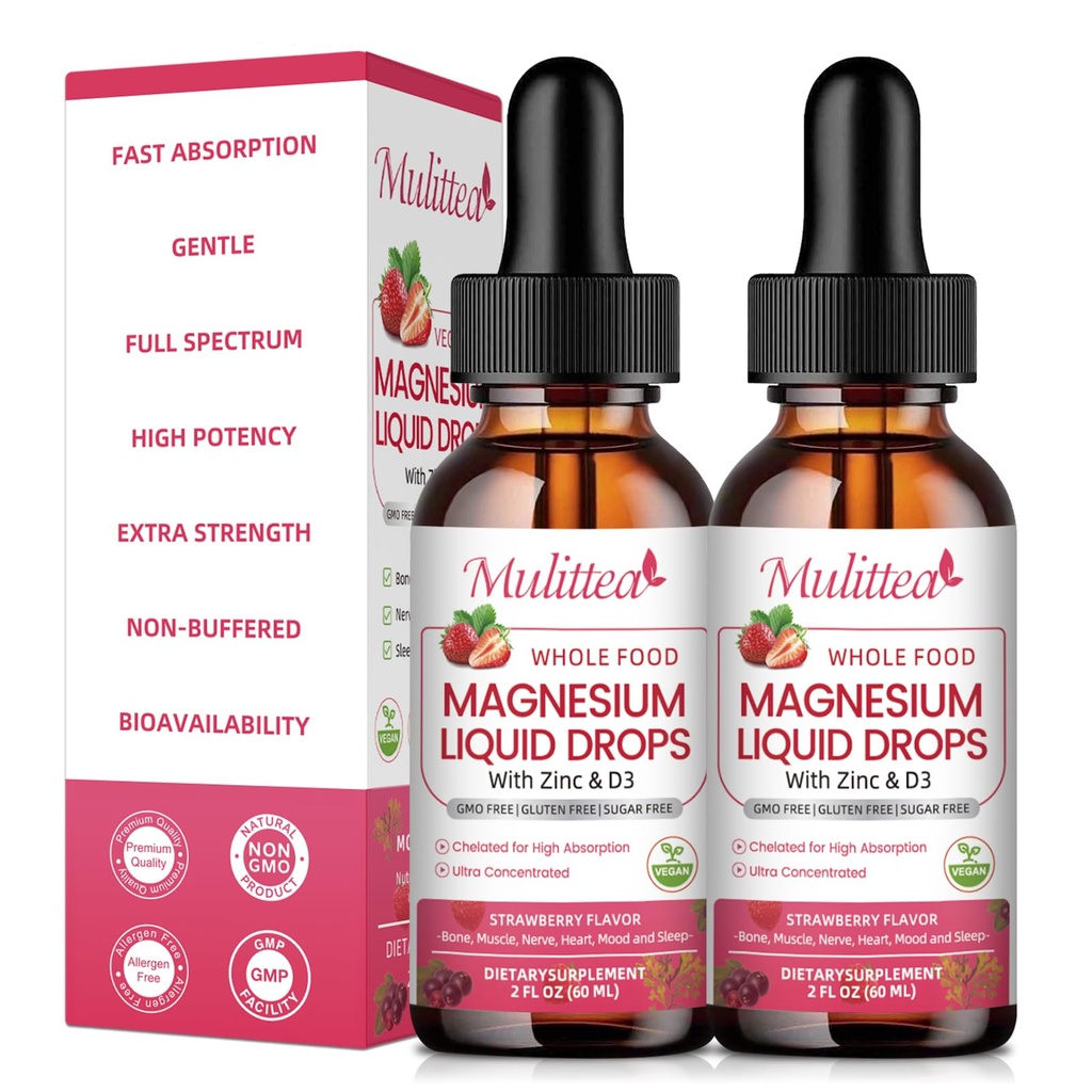 Magnezij Glycinate Tekoči, Visoka moč Magnezijev Glicinat, Citrat, Sladkor brez Vegan Ne-GMO kompleksni dodatek spodbuja Nerv, Sprostitev,Muscle,Spi podporo*