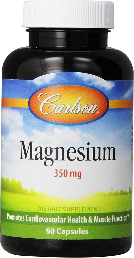Carlson Magnezij 350 mg, zdravje srca in mišic, 90 kapsul
