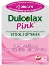 Dulcolax Pink Stool Softener, Docusate Natrij, 100 mg Soft Gel tablete, 25 Število
