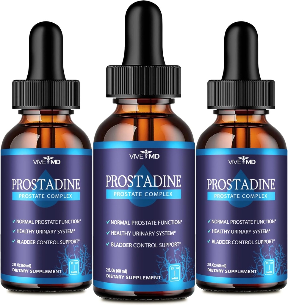 Vive MD Prostadine Kapljice za prostatno zdravje, Bladder uriniranje vprašanja - Prostadine Uradna spust Formula - Dodatna moč z Granato - Prostadine Reviews (paketa 3)