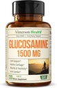 Glukozamin Sulfate 1500mg w/Potassium – FSA Upravičena skupna podpora dodatek za kartilažo, kosti in skupno zdravje, občasno nelagodje olajšanje za hrbet, kolena in roke – glukozamin kompleks 120 Tabs